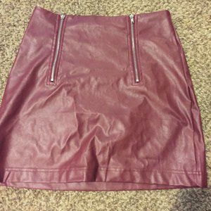 SHEIN Faux Leather Mini Skirt